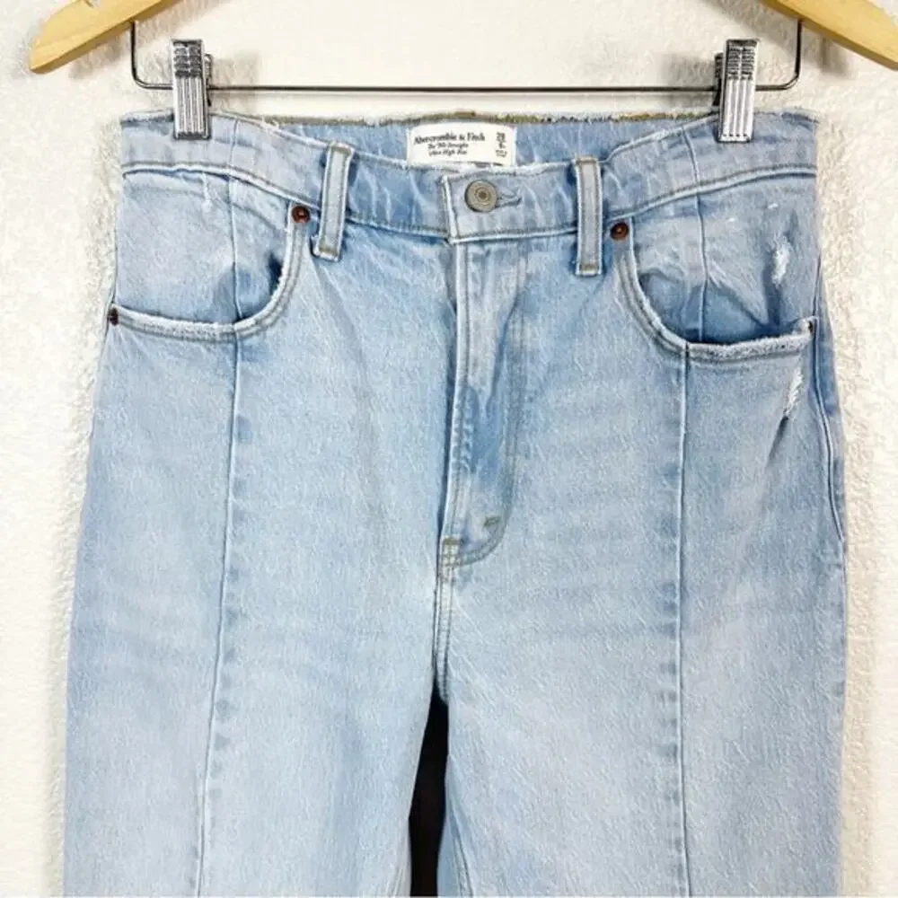 Abercrombie & Fitch Womens The 90s Straight Ultra‎ High Rise Jeans 28 / 6 R